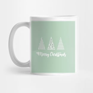 Three abstract green Christmas trees Mug